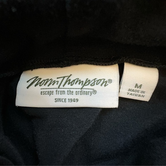 NORM THOMPSON NWOT LONG SLEEVE BLACK RUCHED TURTLENECK MIDI DRESS | MEDIUM - Picture 11 of 11